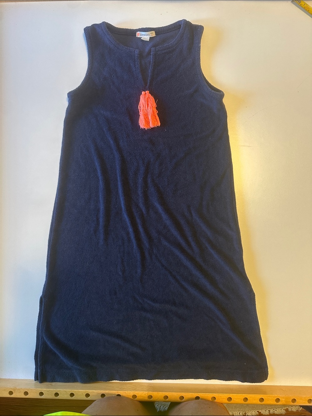 Crewcuts Navy Coverup with Coral Tassel